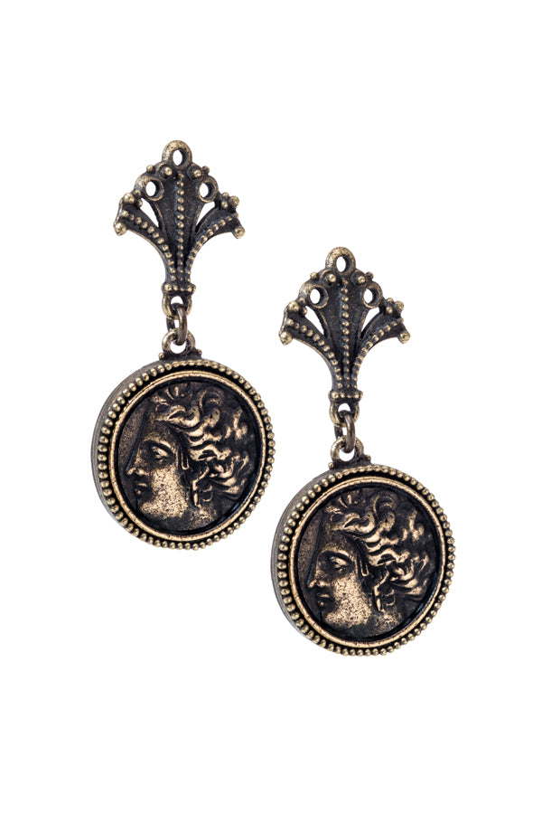 Hermes Medallion Fan Top Earring
