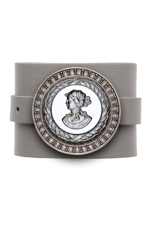 Goddess Athena Hematite & Silver Cuff