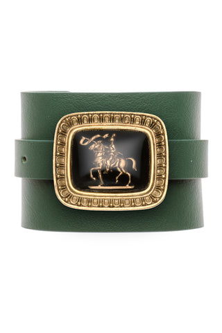 Chivalrous Knight Loden Leather Cuff
