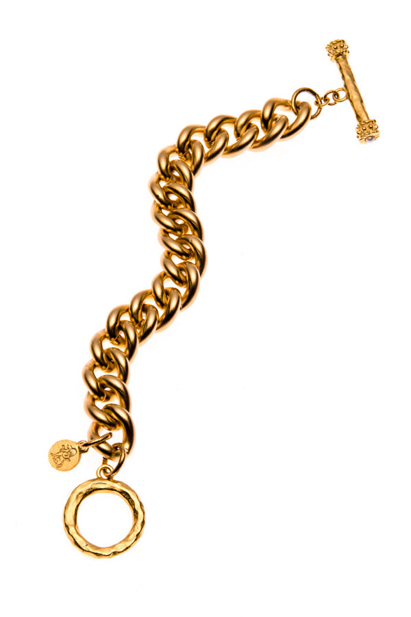 Matt Gold Curb Chain Bracelet