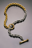 Two Tone Cable Chain Necklace