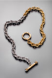 Two Tone Cable Chain Necklace