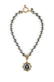 Two Tone Athena Pendant Necklace