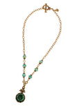 Jade Glass Warrior Necklace
