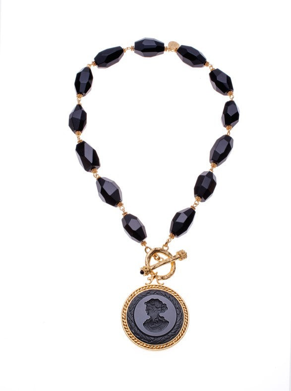 Black Agate Statement Necklace