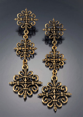 Baroque Medallion Linear Chandelier