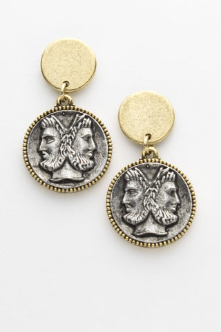 Janus Gold and Silver Earring