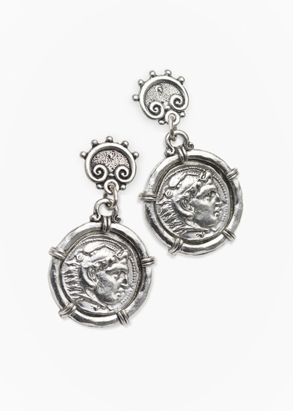 Greek Coin Earring