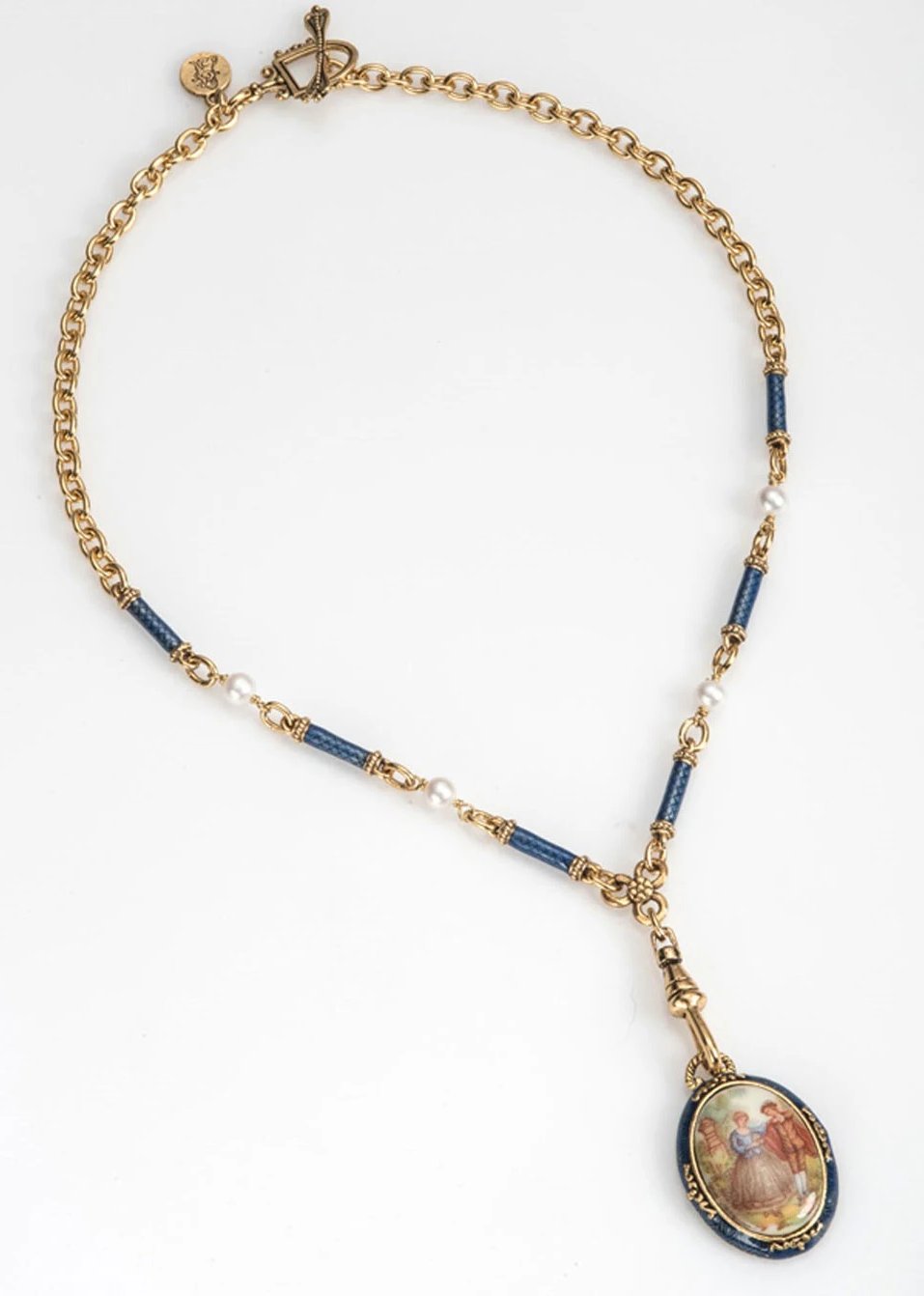 Cheer Necklace ~ Cobalt Blue, Metallic - Samoolam Crafts