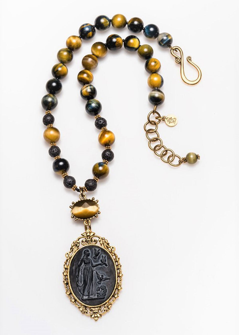 Greek Goddess Cameo Necklace
