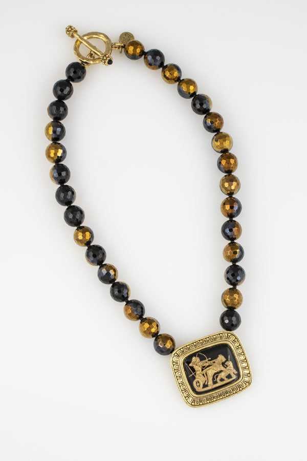 Jet & Gold Persian Immortals Necklace
