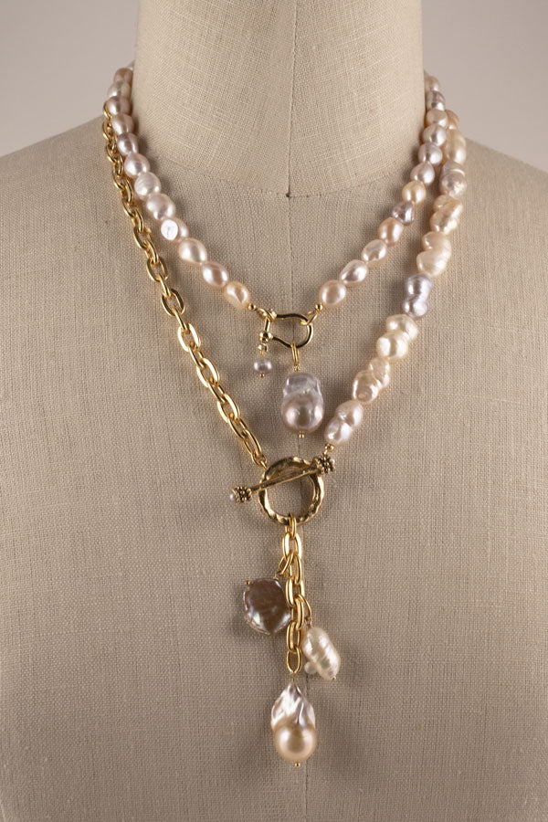 Pastel Pearl Layering Necklace