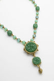 Jade Flower Cabochon Necklace