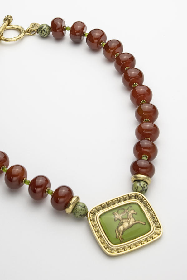 Red Agate Vintage Immortals Necklace