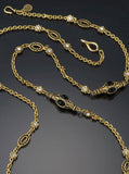 Jet & Crystal Barrel Bead Necklace