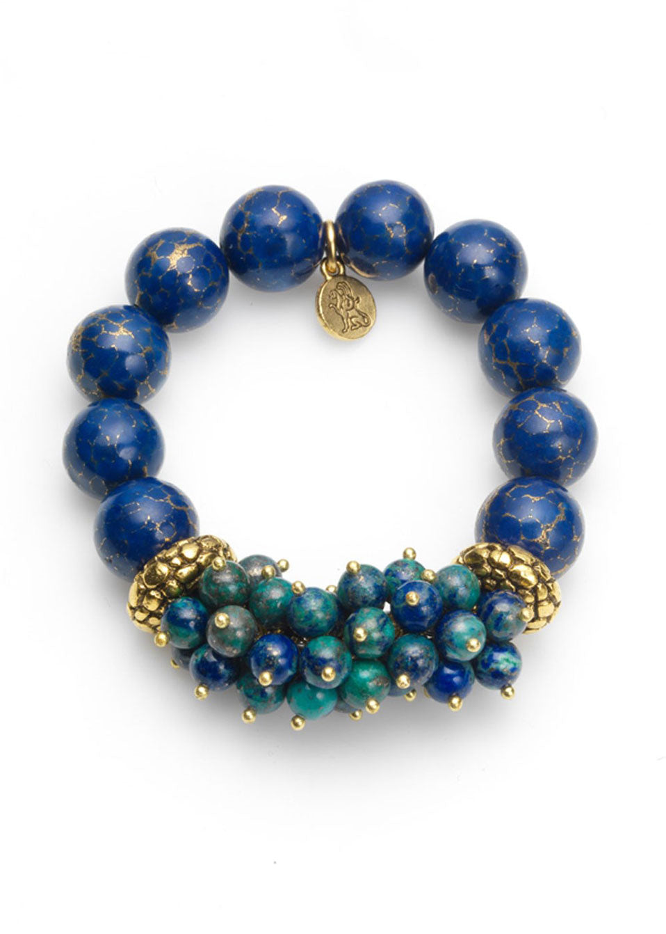 Variegated Lapis & Blue Turquoise Bracelet
